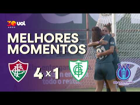 Gols e lances de Fluminense x América-MG