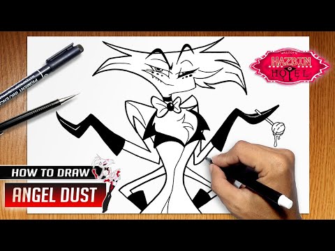 How to draw Angel Dust from Hazbin Hotel