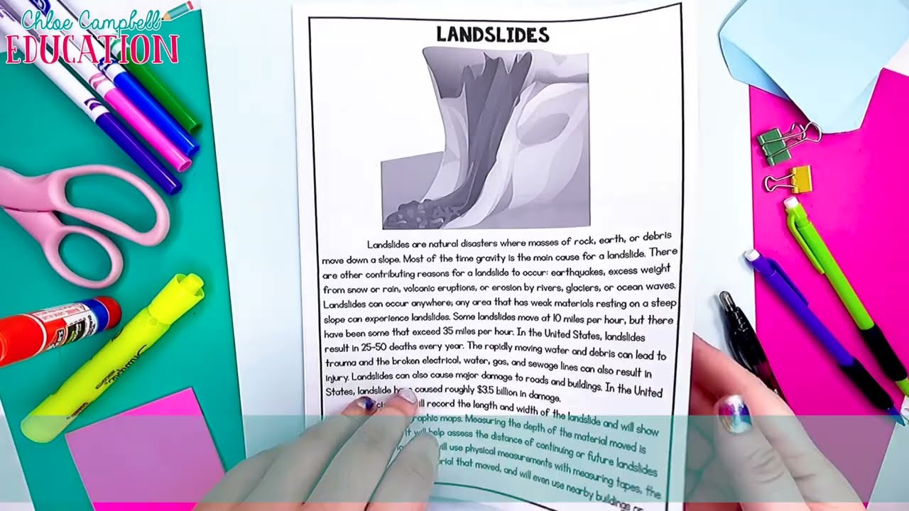 Natural Disaster Activities | Severe Weather Unit | Informational Text