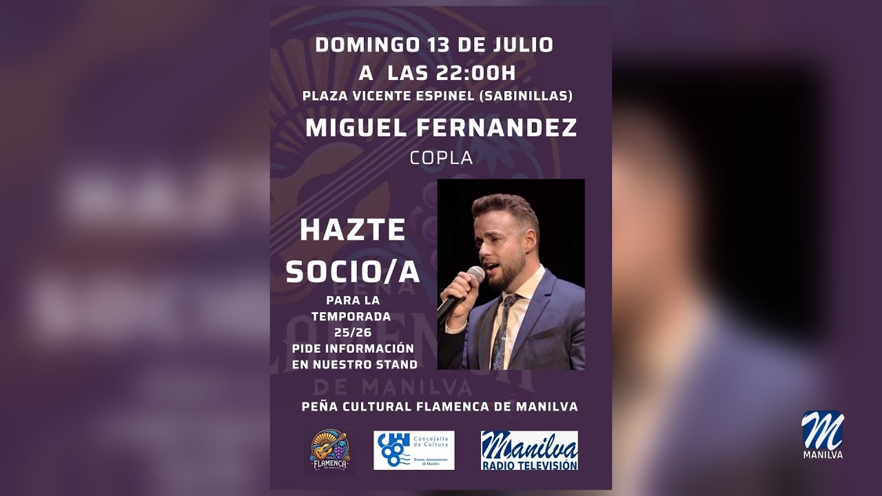 Actuación del coplero Miguel Fernández, este domingo