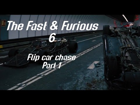 The Fast & Furious 6. Flip car chase Scene. Part 1