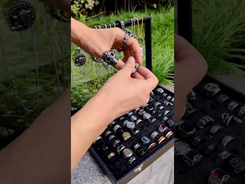 WOLFHA Vintage Gothic Stainless Steel Skull Rings