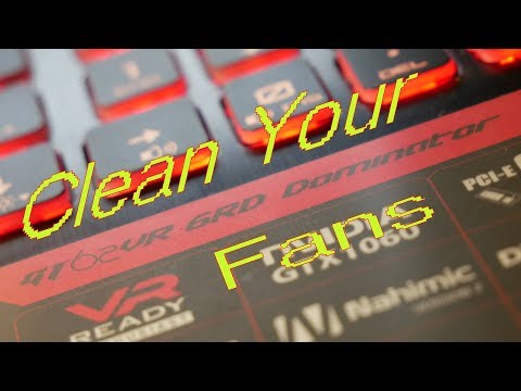 MSI GT62VR fan cleaning/back plate removal