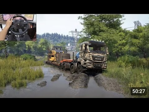 💥💥Man TGS 8X8 Heavy hauling in a forest - SnowRunner ll off-roading 6×6 in forest ll 💥