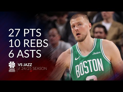 Kristaps Porzingis 27 pts 10 rebs 6 asts vs Jazz 24/25 season