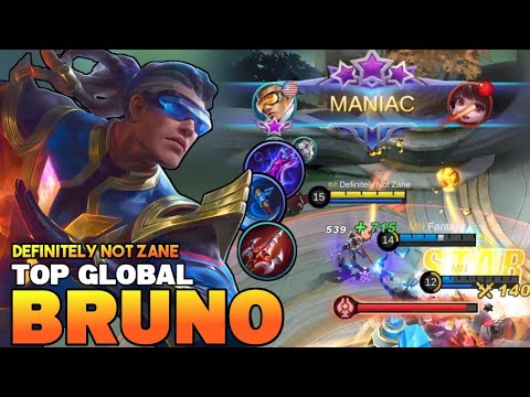 Bruno MANIAC! Bruno Best Build 2021 | Top Global Bruno Gameplay | Mobile Legends✓