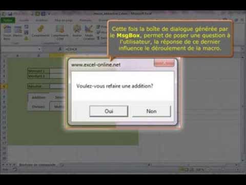 comment poser une question en vba