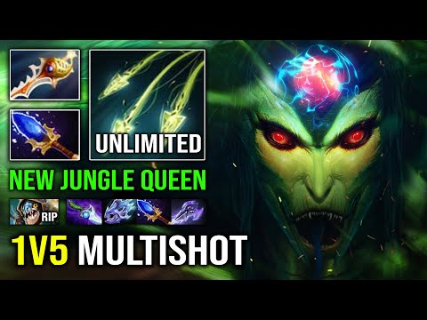 When You Let Pro Medusa Get Free Jungle 1v5 Multishot OP Scepter Unlimited Stone Gaze Dota 2