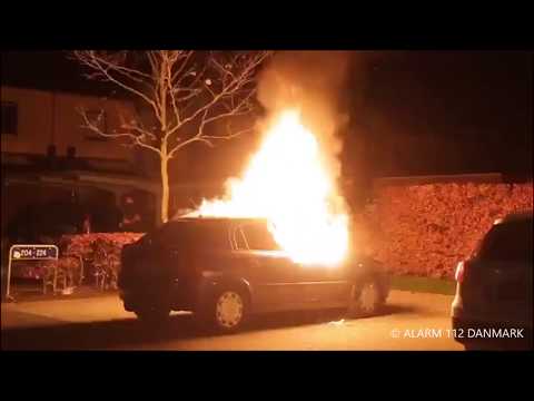 20.11.2019 - Bil sat i brand ved Vallensbæk