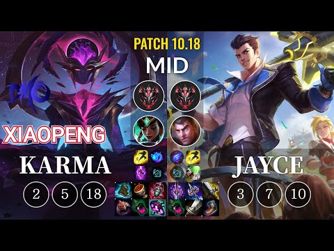 DMO Xiaopeng Karma vs Jayce Mid - KR Patch 10.18