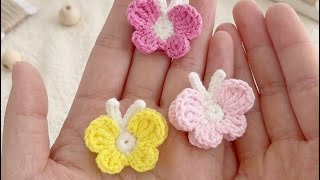 🦋 Easy Mini Crochet Butterfly Tutorial | Cute DIY Accessory