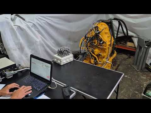 Testing Volvo HTE840 transmission for G990 grader.