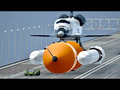 Lamborghini V12 Vision GT vs NASA Space Shuttle - Drag Race 20 KM