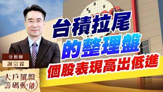 台積拉尾的整理盤 個股表現高出低進｜大戶羅盤籌碼動能 ｜謝宗霖 (圖)