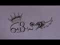 how to make beautiful B letter tattoo with pencil on paper