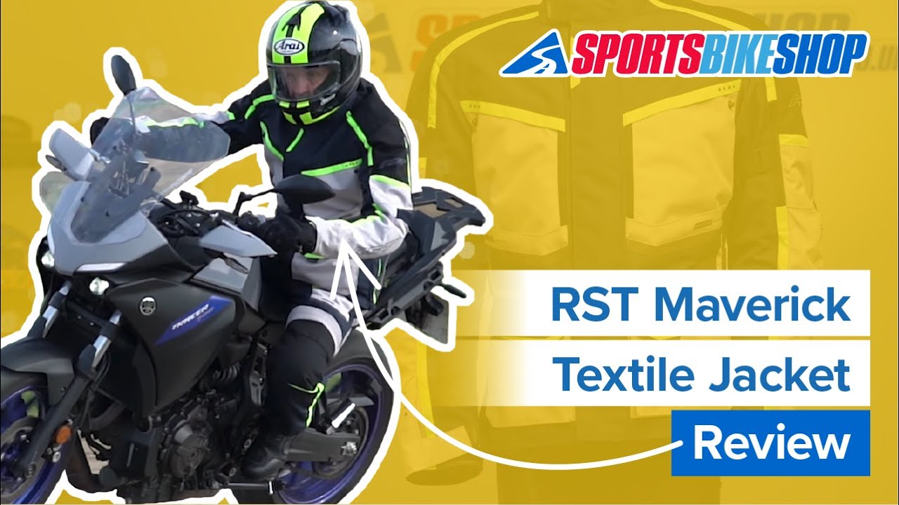 RST Maverick CE Textile Jacket - Black / Neon Video