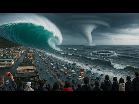 MEGA DISASTER: Flash Flood, Tornado & Tsunami Devastate Small Town |  8k CGI Simulation