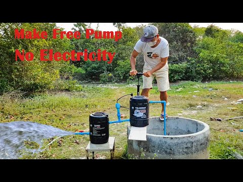 Pressured pump: How to make free energy water pump from deep well #diy