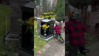 Little Boy Visits His Mom's Grave 😭
