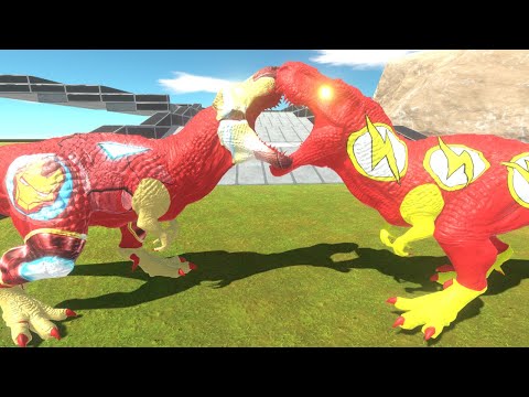 IRON MAN T REX DEATH RUN - ANIMAL REVOLT BATTLE SIMULATOR