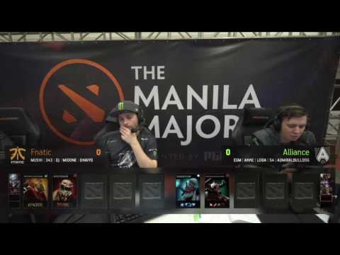 The Manila Major Group Stage - Day 2 - Alliance vs Fnatic Game 1 (Group C Decider)