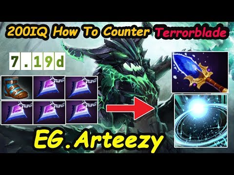 EG.Arteezy - [Outworld Devourer] 200IQ How To counter TerrorBlade with Aghanim | Dota2 7.19d Rank