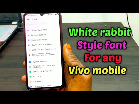 White rabbit font for any vivo mobile