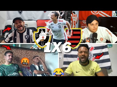 REAÇÕES DOS RIVAIS A GOLEADA DO MENGÃO- VASCO 1X6 FLAMENGO- BRASILEIRÃO 2024- VAMOS RIR KKKK