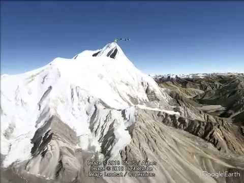 Google Earth Nanga Parbat ナンガパルバット上空ツアー