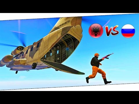 GTA 5 SHQIP - 6 Shqiptar vs 6 Rusë me Parashuta n'Luft !! - SHQIPGaming