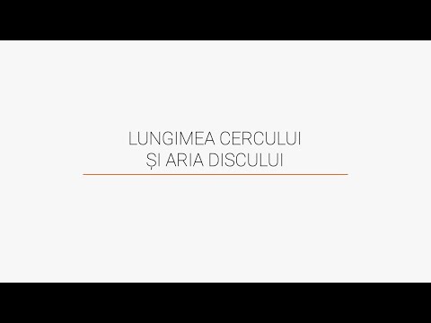 Lungimea cercului și aria discului. Manual matematică clasa a VII-a