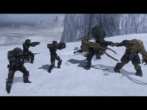 Halo 3 NPC Battle - UNSC Vs. The Flood