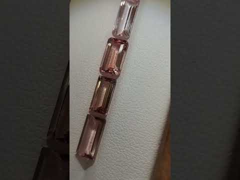 4 pink Tourmaline gemstones 6.35 CTS www.puritygems.etsy.com