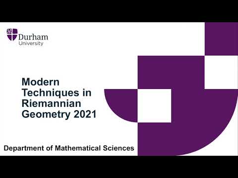 Workshop on Modern Techniques in Riemannian Geometry - 2021/4/23 - Karla García