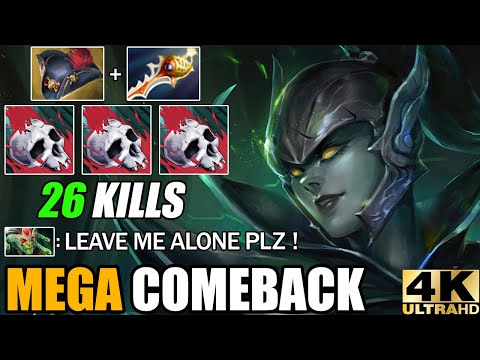 INCREDIBLE MEGA CREEPS COMEBACK Pirate Hat Phantom Assassin VS Medusa Epic Carry Battle 7.29 Dota 2