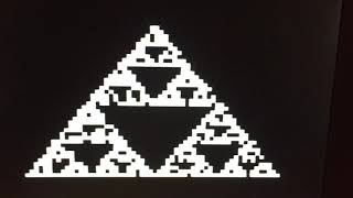 BASIC Sierpiński triangle (chaos game) running on the Lambda8300