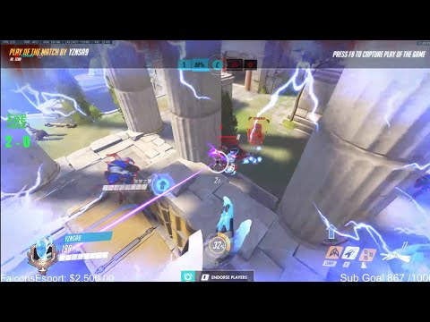POTG! YZNSA INSANE NANO ECHO - GAMEPLAY OVERWATCH SEASON 28 TOP 500