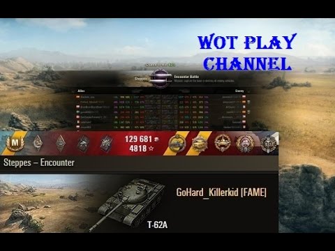 T-62A  1 vs 6, 11 kills, 10000 damage  Steppes – Encounter  Replay  World of Tanks 0.9.15