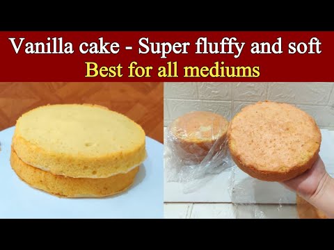 Super soft and fluffy vanilla cake recipe perfect for all.mediums @All.About.Baking_Nadiya.Tanvir