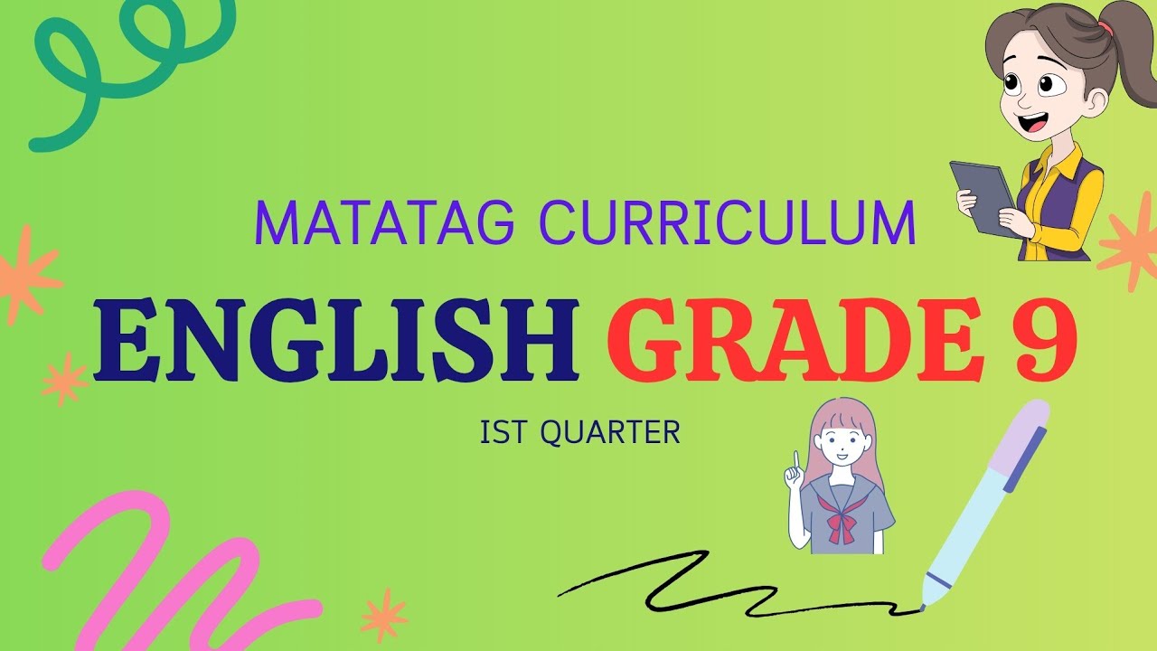 Grade 9- ENGLISH 1st Quarter Learning Competencies [English 9 Week 1] #deped #depedmatatag #english 