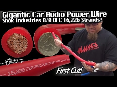GIGANTIC 8/0 CAR AUDIO POWER WIRE - First Cut! Shok Industries 16,226 Strands OFC