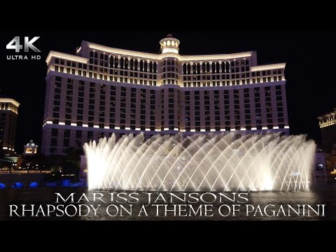 Fountain of Bellagio Water Show | Mariss Jansons - Rhapsody on a Theme of Paganini