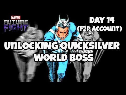MARVEL Future Fight - Quicksilver world boss unlocked in 14 days (F2P account)