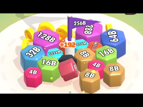 Merge Blocks 3D - 2048 Puzzle Unlock 256B iOS Android Gameplay Part 17