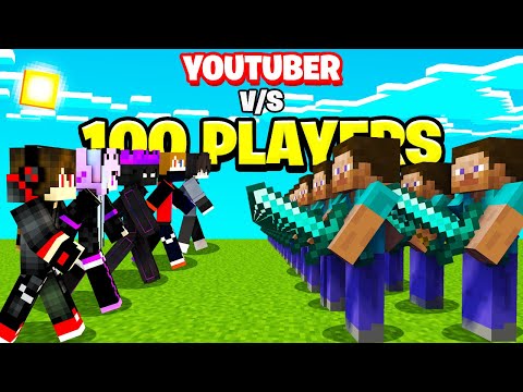 Mc flame - We Got Hunted By 100 Players in Minecraft!