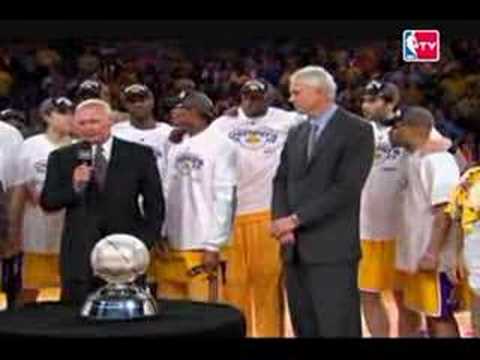 Lakers Win The Western Conference [trophy ceremony]