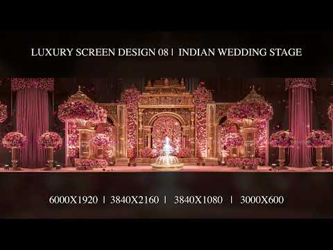 26. Luxury Screen Design 08 |  Indian Wedding Stage  - 4k