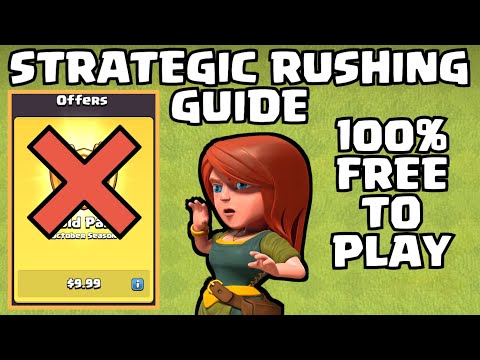 How to STRATEGIC RUSH as a FREE TO PLAY PLAYER (CoC FTP 2)