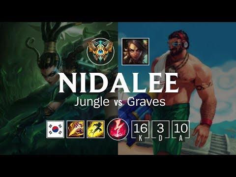 Nidalee Jungle vs Graves - KR Challenger Patch 8.10