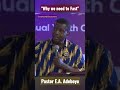 Why I Always Fast Pastor E A Adeboye Shorts Rccg